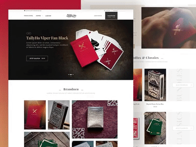 Landing page for 52hustle design home homepage landing page playing cards ui ux web