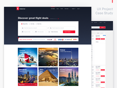 Flight Booking Made Simple - UX Case Study air ticket case study clean flight booking sketch ui ux design