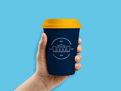 Coffee cup ENCGT branding design logo mockup