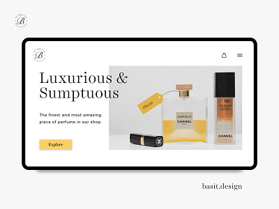 Perfume Shop concept landing page