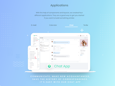Promo about Chat Application app design ui ux website