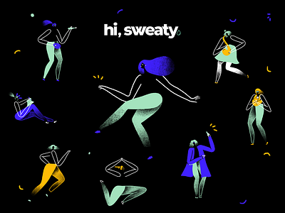 Hi, Sweaty art direction digital 2d illustration