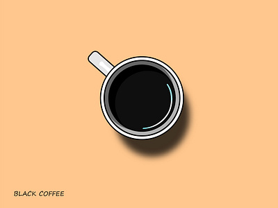 Black Coffee adobe illustrator design flat flat design flat illustration illustration vector