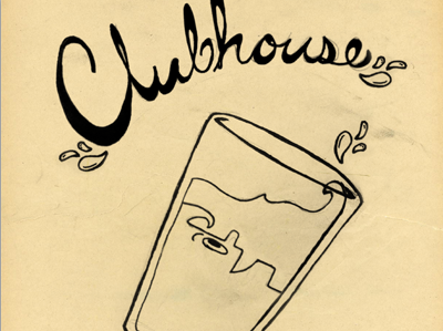 Clubhouse pint sketch beer glass pint script