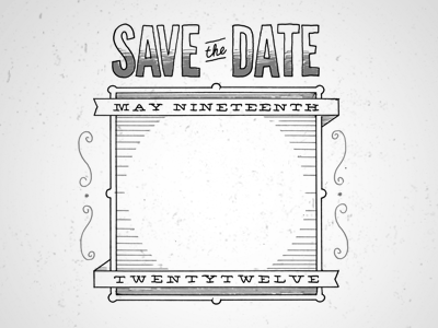 Save the Date aldine drawing gif hand type