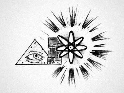 God particle atom boson doodle eye higgs