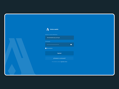 Base Login for Corporative System Account branding design logo minimal ui ux web