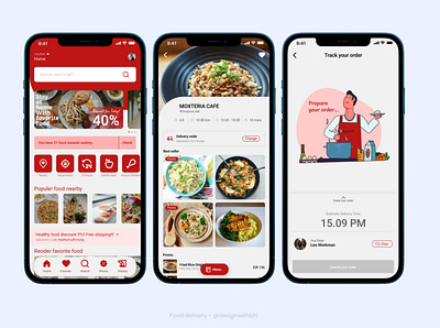 Food delivery app branding design food delivery mobile ui ui ux