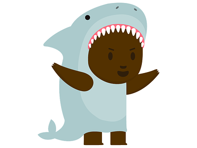 Shark Week Puck flat illustration mascot vector