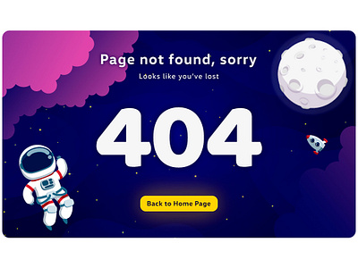 404 Page for #DailyUI 404 error page 404page beautifului branding dailyui design flat illustration inspiration landingpage landingpagedesign minimal minimalism popular design space ui uidisign web website