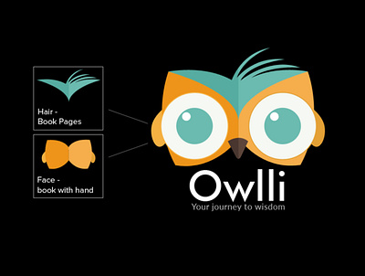 Owlli logo education logo owl