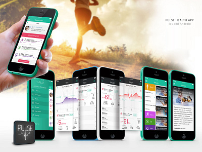 Pulse Health App fitness mobile app design utility