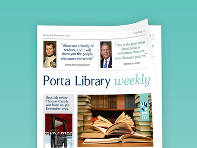 Porta Weekly newsletter paper template