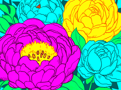 Peony for your thoughts? art cintiq digital illustration wacom