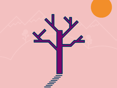 Tree loop 2d animation after effects gif motion design motion graphics shape layers