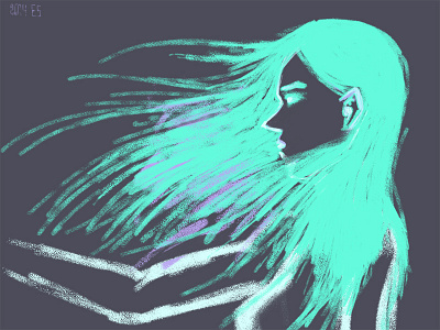 woman hair brushes 2d illustration