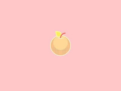 Rebound Grapefruit 2d illustration fruit halftone vector