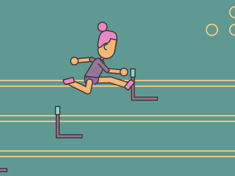 Hurdlin' 2d animation after effects gif illustrator motion design motion graphics runcycle vector