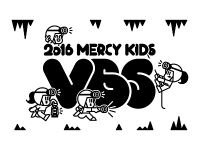 2016 Mercy Kids VBS 2d illustration cave vibes characters design illustration t shirt