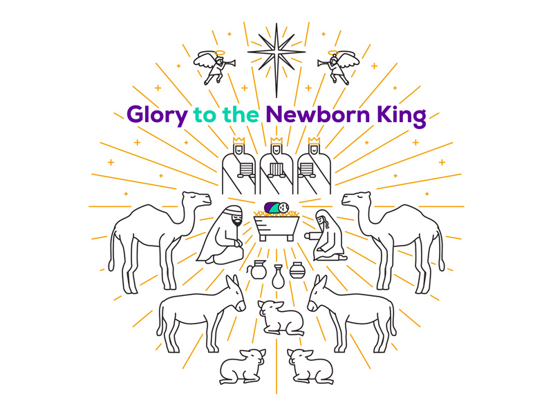 Fundraiser Christmas Cards 002 Nativity Scene by Eddie Song on Dribbble