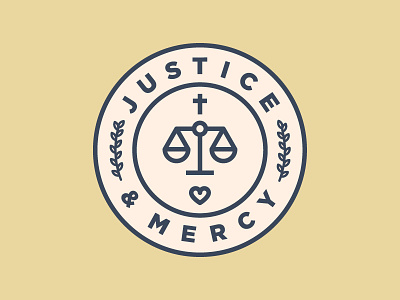 Justice Mercy vibes badge church flat illustration illustrator justice mercy logo vector