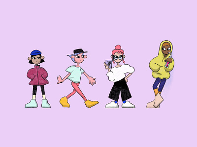 cool chix 2d animation character character design cool chix fashionistas
