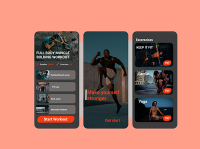 Strong Workout app design ui ux