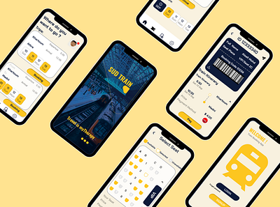 Sud Train app desi design ui ux