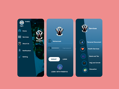 Electronic Services Sudan app desi design illustration logo ui ux
