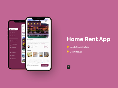 Home Rent App app desi design homerent typography ui userinterface ux