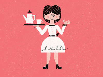 Maid maid party serving tea teacup waitress