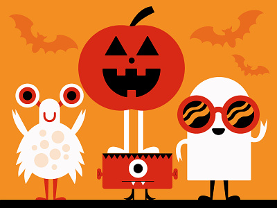 Happy Halloween! bats costumes ghost ghoul halloween monster party pumpkin spooky