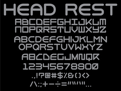 Head Rest display font head rest typography