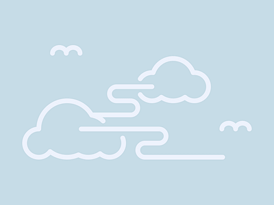 Clouds & Birds birds clouds illustration sky