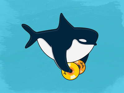 Killer Whale "Orcastra" animal band cymbals illustration killer whale logo mark ocean orca orchestra sea whale