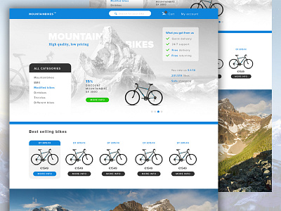 Webshop Idea bike bikes blue concept ecommerce shop webshop website