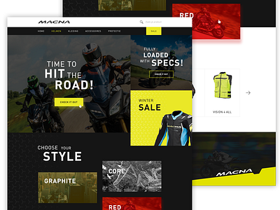 Website concept black clean clothes clothing commerce concept dark design minimal motorcycle shop website