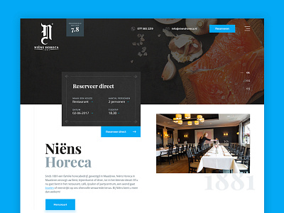 Restaurant website concept booking concept food reservation restaurant webdesign website