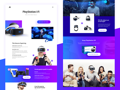 Playstation VR Concept Light + Dark clean concept dark light playstation virtual reality vr webdesign website