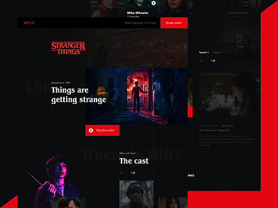 Stranger Things Redesign grid redesign stranger things ui ux webdesign website