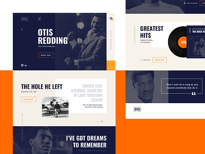 Otis Redding website concept concept music otis redding ui ux webdesign website