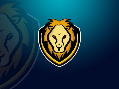 Lion Mascot brand branding clean fierce lion logo mascot shield sports