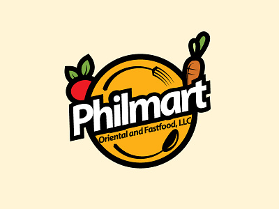 Philmart clean food foodcatering grocery grocerystore logo simple