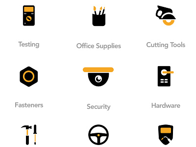 Icon Set for Industrial Sector clean flaticons icon design iconography iconset industry machinery minimal powertools simple