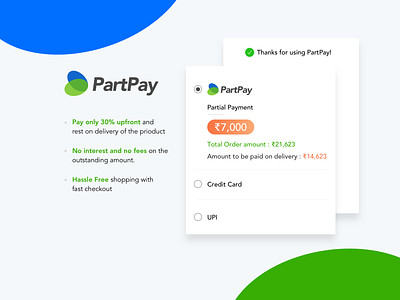 PartPay clean design ecommerce finance flat minimal partial payment partpay partpay payment ui