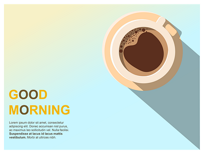 Good Morning coffee design digital graphic illustraion illustrator morning poster vector web