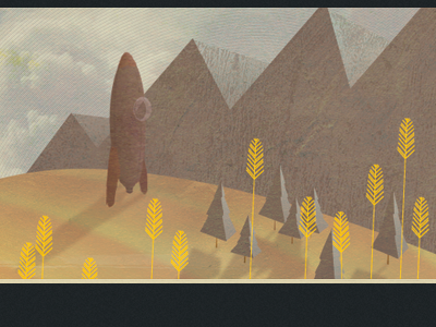 CSS3 Multi Background Depth Perception Trick css css3 illustration perspective rocket washed out