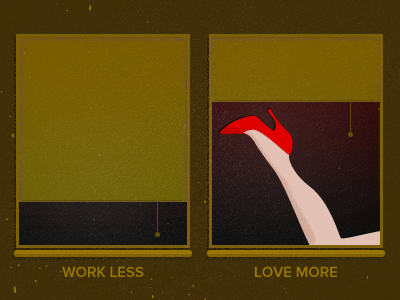 Love More brown high heels illustration leg love proxima nova red window