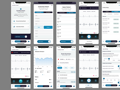 Heart Health care device ecg ekc experience health heart heart health interface med tech product ui ux