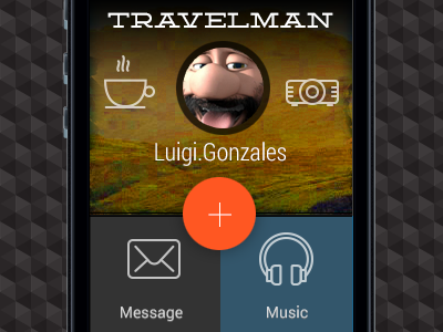 TravelMan application interface material design outdoors ui